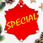 Special Sale Spot Red Yellow Polka Ornament (Snowflake) Front