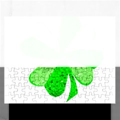 St Patricks Day Shamrock Green Rectangular Jigsaw Puzzl by Nexatart