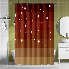 Fawn Gender Flags Polka Space Brown Shower Curtain 48  X 72  (small)  by Mariart
