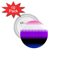 Sychnogender Techno Genderfluid Flags Wave Waves Chevron 1 75  Buttons (10 Pack) by Mariart