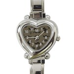 Aztecs pattern Heart Italian Charm Watch Front
