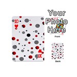 Decorative dots pattern Playing Cards 54 (Mini)  Front - Heart10