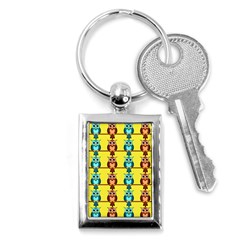 Owls Pattern            Key Chain (rectangle) by LalyLauraFLM