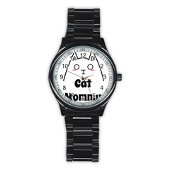 Love My Cat Mommy Stainless Steel Round Watch by Catifornia
