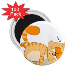 Even Cat Hates Monday 2 25  Magnets (100 Pack)  by Catifornia