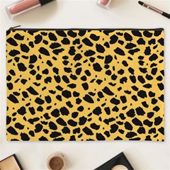 Skin Animals Cheetah Dalmation Black Yellow Cosmetic Bag (xxxl)  by Mariart