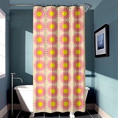 Pattern Flower Background Wallpaper Shower Curtain 36  X 72  (stall)  by Nexatart
