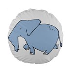 Illustrain Elephant Animals Standard 15  Premium Flano Round Cushions Front