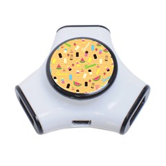 Summer Pattern 3-port Usb Hub by Valentinaart