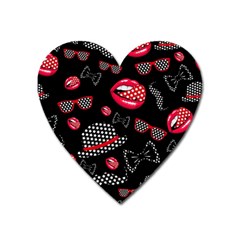 Lip Hat Vector Hipster Example Image Star Sexy Black Red Heart Magnet by Mariart