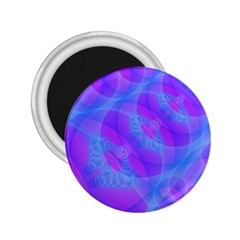 Original Purple Blue Fractal Composed Overlapping Loops Misty Translucent 2 25  Magnets by Mariart