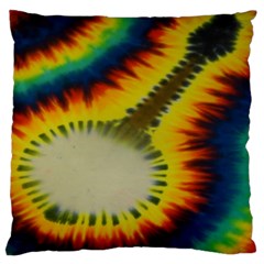 Red Blue Yellow Green Medium Rainbow Tie Dye Kaleidoscope Opaque Color Standard Flano Cushion Case (two Sides) by Mariart