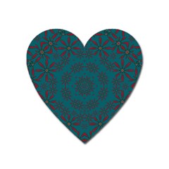Stars Of Golden Metal Heart Magnet by pepitasart
