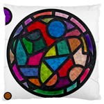 Stained Glass Color Texture Sacra Large Flano Cushion Case (Two Sides) Front