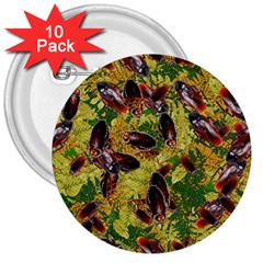 Cockroaches 3  Buttons (10 Pack)  by SuperPatterns