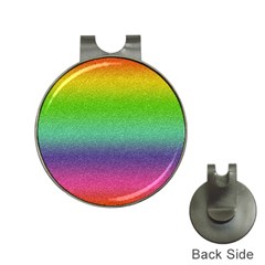 Metallic Rainbow Glitter Texture Hat Clips With Golf Markers by paulaoliveiradesign