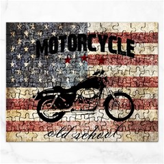 Motorcycle Old School Rectangular Jigsaw Puzzl by Valentinaart