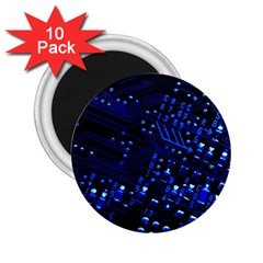 Blue Circuit Technology Image 2 25  Magnets (10 Pack)  by BangZart