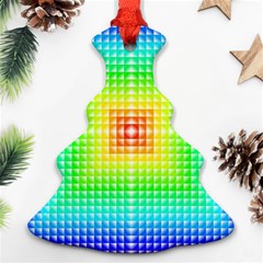 Square Rainbow Pattern Box Christmas Tree Ornament (two Sides) by BangZart