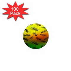 Insect Pattern 1  Mini Magnets (100 Pack) 