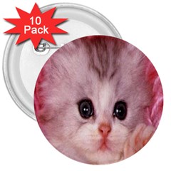 Cat  Animal  Kitten  Pet 3  Buttons (10 Pack)  by BangZart