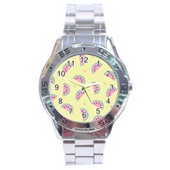 Watermelon Wallpapers  Creative Illustration And Patterns Stainless Steel Analogue Watch by BangZart