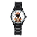 Do what your brain says Stainless Steel Round Watch Front