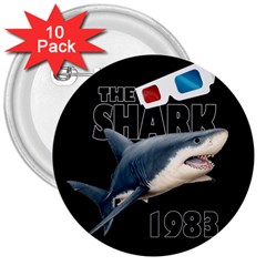The Shark Movie 3  Buttons (10 Pack)  by Valentinaart