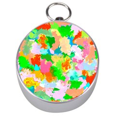 Colorful Summer Splash Silver Compasses