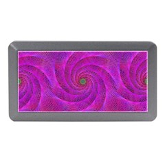 Pink Abstract Background Curl Memory Card Reader (mini) by Nexatart