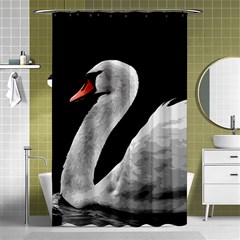 Swan Shower Curtain 48  X 72  (small)  by Valentinaart