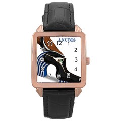 Anubis Sf App Rose Gold Leather Watch 
