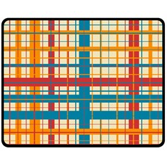 Plaid Pattern Double Sided Fleece Blanket (medium)  by linceazul