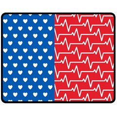 Usa Flag Double Sided Fleece Blanket (medium)  by stockimagefolio1