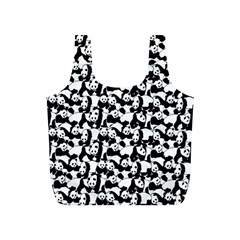 Panda Pattern Full Print Recycle Bags (s)  by Valentinaart