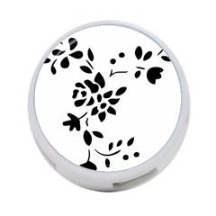 Flower Rose Black Sexy 4-port Usb Hub (two Sides)  by Mariart