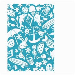 Summer Icons Toss Pattern Small Garden Flag (two Sides) by Mariart