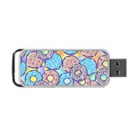 Donuts pattern Portable USB Flash (Two Sides) Front
