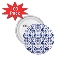 Rabbits Deer Birds Fish Flowers Floral Star Blue White Sexy Animals 1 75  Buttons (100 Pack)  by Mariart