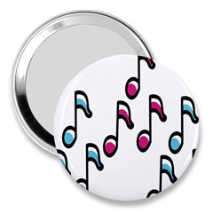 Sound Advice Royalty Free Music Blue Red 3  Handbag Mirrors by Mariart
