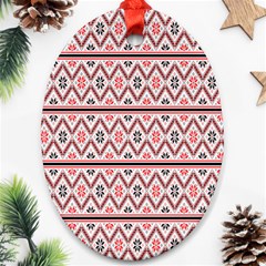 Clipart Embroidery Star Red Line Black Ornament (oval) by Mariart