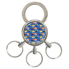 Sushi Pattern 3-ring Key Chains by Valentinaart