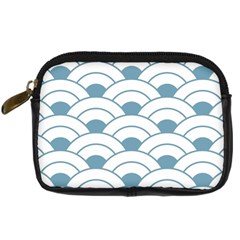Art Deco,shell Pattern,teal,white Digital Camera Cases by NouveauDesign