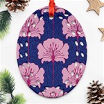 beautiful art nouvea floral pattern Oval Filigree Ornament (Two Sides) Back