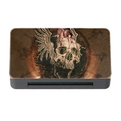 Awesome Creepy Skull With Rat And Wings Memory Card Reader With Cf by FantasyWorld7