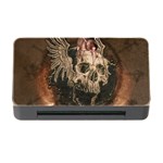 Awesome Creepy Skull With Rat And Wings Memory Card Reader with CF Front