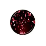 Lying Red Triangle Particles Dark Motion Hat Clip Ball Marker (10 pack) Front