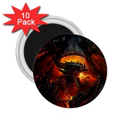 Dragon Legend Art Fire Digital Fantasy 2 25  Magnets (10 Pack)  by Celenk