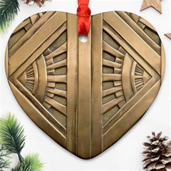 Art Deco Gold Door Heart Ornament (two Sides) by NouveauDesign