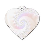 Mother of Pearls Luxurious Fractal Spiral Necklace Dog Tag Heart (Two Sides) Front